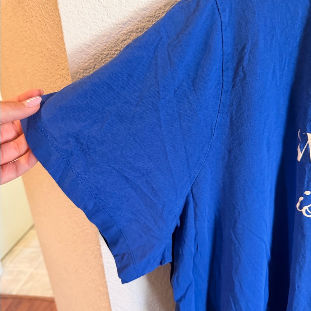 Catherines Royal Blue Short Sleeve Graphic Tee - Picture 2 of 5